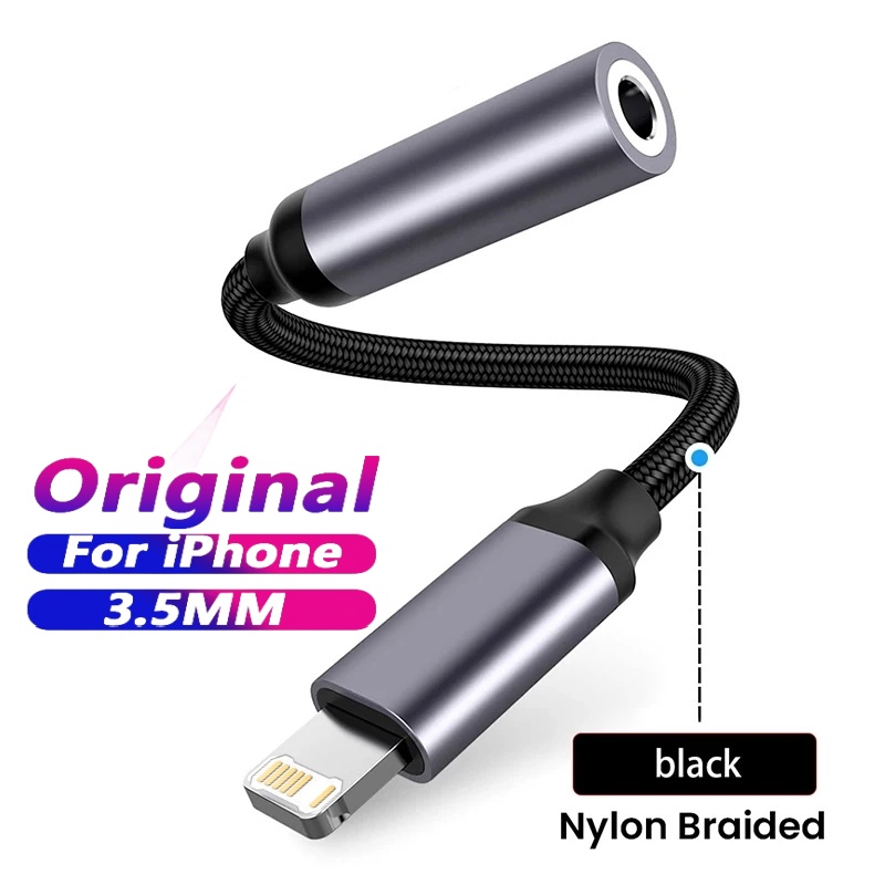 3.5mm Jack AUX Cable 8-Pin Lig - Wired Earphone Lightning ulasan dan harga