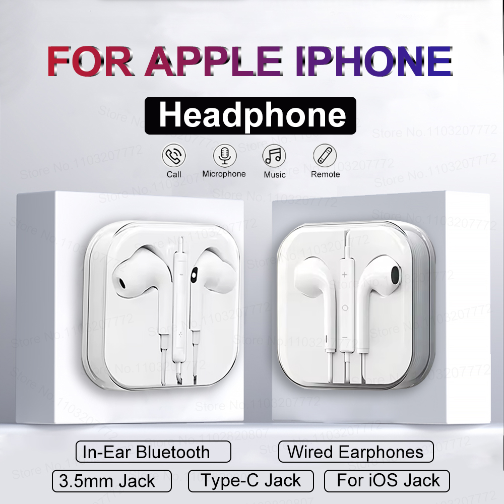 For Apple Headphones For iPhon - Wired Earphone Lightning ulasan dan harga