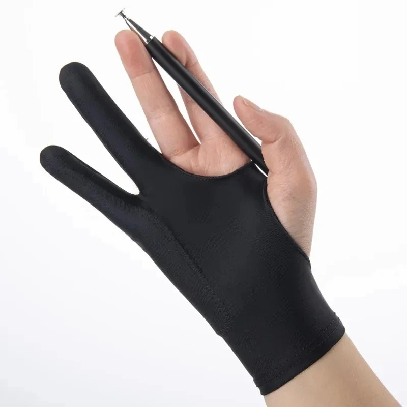 1/4pcs Anti-Fouling Two-Finger - Drawing Glove Artist ulasan dan harga